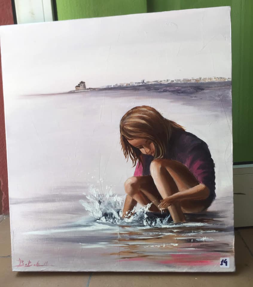 NIÑA a ORILLAS DEL MAR MENOR